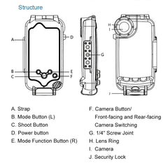 For iPhone XS Max HAWEEL 40m/130ft Waterproof Diving Case, Photo Video Taking Underwater Housing Cover, For iPhone XS Max