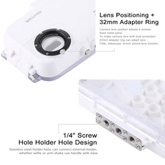 HAWEEL 40m/130ft Waterproof Diving Case for Huawei P20, Photo Video Taking Underwater Housing Cover, For Huawei P20
