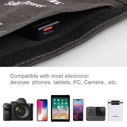 HAWEEL 14W Foldable Solar Panel Charger with 5V / 2.4A Max Dual USB Ports