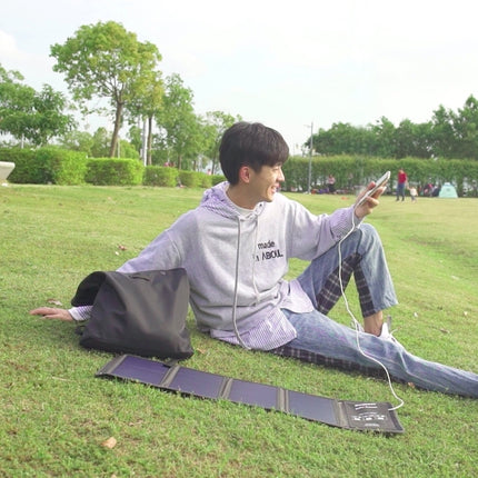 HAWEEL 14W Foldable Solar Panel Charger with 5V / 2.4A Max Dual USB Ports