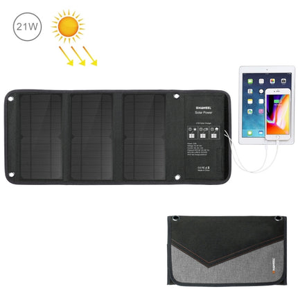 HAWEEL 21W Foldable Solar Panel Charger with 5V 3A Max Dual USB Ports