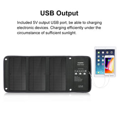 HAWEEL 21W Foldable Solar Panel Charger with 5V 3A Max Dual USB Ports, 21W Panel(B)