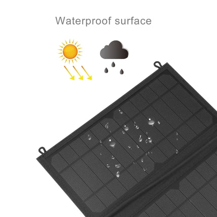 HAWEEL 24W 4 Panels Foldable Solar Panel Charger Bag with 5V / 3.1A Max Dual USB Ports, Support QC3.0 and AFC