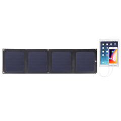 HAWEEL 14W 4-Fold ETFE Solar Panel Charger with 5V / 2.1A Max Dual USB Ports, Support QC3.0 and AFC, 14W 4-Fold