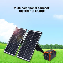 HAWEEL 2 PCS 20W Monocrystalline Silicon Solar Power Panel Charger, with USB Port & Holder & Tiger Clip, Support QC3.0 and AFC, Solar Power Panel Charger