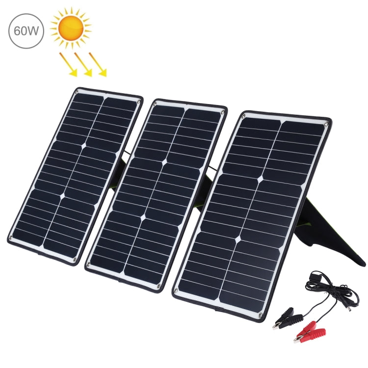 HAWEEL 3 PCS 20W Monocrystalline Silicon Solar Power Panel Charger, with USB Port & Holder & Tiger Clip, Support QC3.0 and AFC