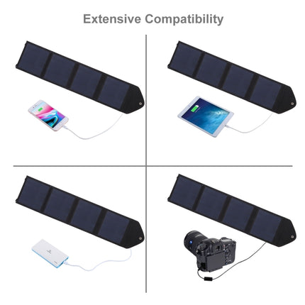 HAWEEL 14W Ultrathin Foldable Solar Panel Charger with 5V / 2.2A USB Port, Support QC3.0 and AFC