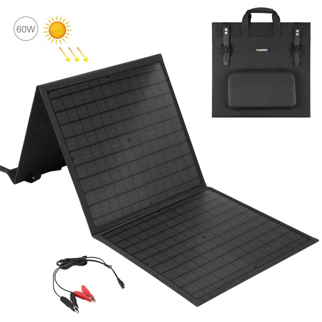 HAWEEL 60W Foldable Solar Panel Charger Travel Folding Bag