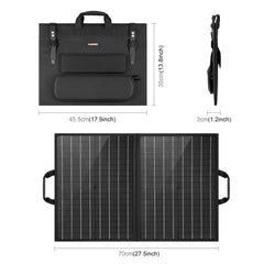 HAWEEL 50W Foldable Solar Panel Charger Travel Folding Bag, 50W