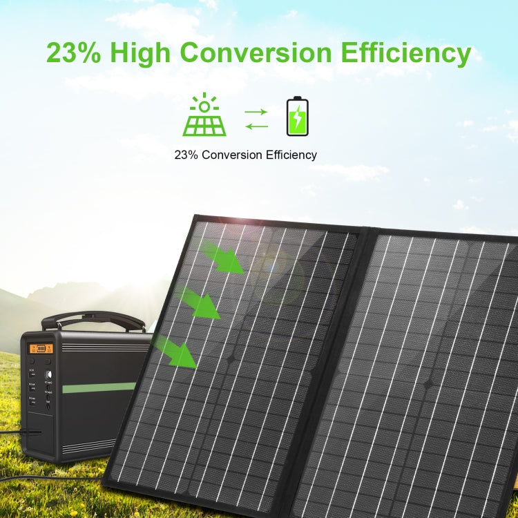 HAWEEL 50W Foldable Solar Panel Charger Travel Folding Bag, 50W