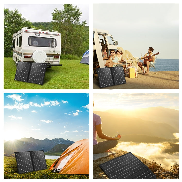HAWEEL 50W Foldable Solar Panel Charger Travel Folding Bag, 50W