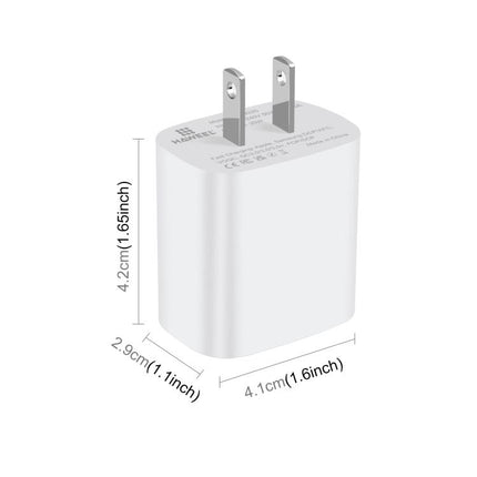 HAWEEL 20W Dual-Port Fast Charger Adapter, US Plug, Dual-Port Charger US Plug