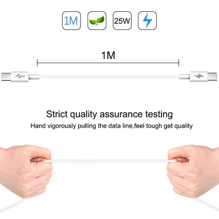 HAWEEL 25W 3A Type-C / USB-C to Type-C / USB-C PD Fast Charging Data Cable, Length: 1m