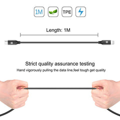 Cable de carga y sincronización de datos OTG de 8 pines USB-C/Tipo-C de 1 m de HAWEEL