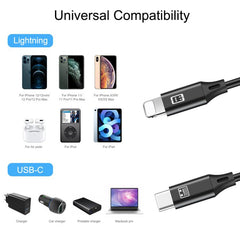 Cable de carga y sincronización de datos OTG de 8 pines USB-C/Tipo-C de 1 m de HAWEEL