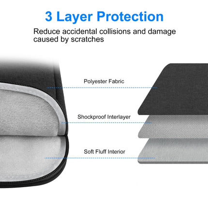 HAWEEL Laptop Sleeve Case Zipper Briefcase Bag with Handle for 12.5-13.5 inch Laptop, For 12.5-13.5 inch Laptop (with Handle)