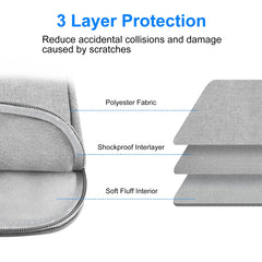 HAWEEL Laptop Sleeve Case Zipper Briefcase Bag with Handle for 12.5-13.5 inch Laptop, For 12.5-13.5 inch Laptop (with Handle)