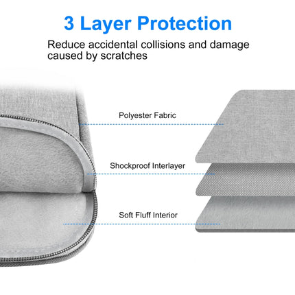 HAWEEL Laptop Sleeve Case Zipper Briefcase Bag with Handle for 15-16.7 inch Laptop, For 15-16.7 inch Laptop (with Handle)