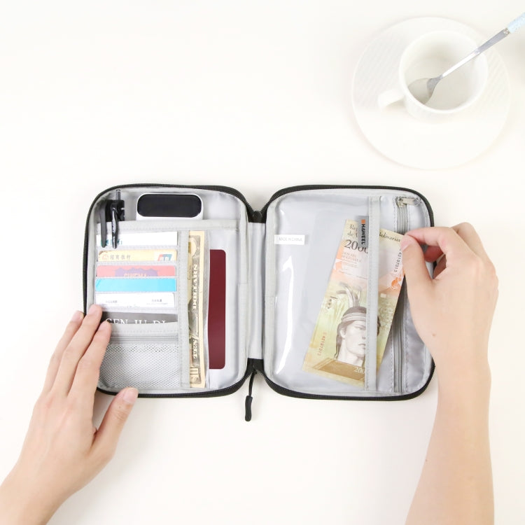 HAWEEL Passport Wallet Document Organizer Credit Cards Case Bag with Handle, Handle Bag