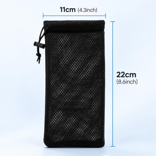 HAWEEL Pouch Bag for Smart Phones, Power Bank and Other Accessories, Size up to 7 inch, 7 inch Black