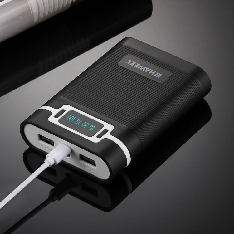 HAWEEL DIY 4 x 18650 Battery (Not Included) 10000mAh Power Bank Shell Box with 2 x USB Output & Display for iPhone, Galaxy, Sony, HTC, Google, Huawei, Xiaomi, Lenovo and other Smartphones, DIY 4 x 18650 10000mAh  Battery (US)���������������������������...