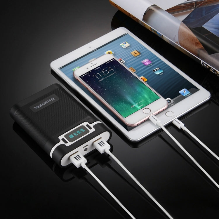 HAWEEL DIY 4 x 18650 Battery (Not Included) 10000mAh Power Bank Shell Box with 2 x USB Output & Display for iPhone, Galaxy, Sony, HTC, Google, Huawei, Xiaomi, Lenovo and other Smartphones, DIY 4 x 18650 10000mAh  Battery (US)���������������������������...