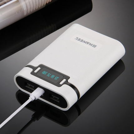HAWEEL DIY 4 x 18650 Battery (Not Included) 10000mAh Power Bank Shell Box with 2 x USB Output & Display for iPhone, Galaxy, Sony, HTC, Google, Huawei, Xiaomi, Lenovo and other Smartphones, DIY 4 x 18650 10000mAh  Battery (US)                           ...