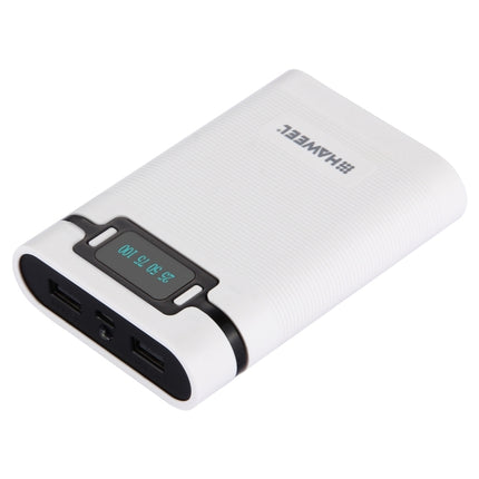 HAWEEL DIY 4 x 18650 Battery (Not Included) 10000mAh Power Bank Shell Box with 2 x USB Output & Display for iPhone, Galaxy, Sony, HTC, Google, Huawei, Xiaomi, Lenovo and other Smartphones, DIY 4 x 18650 10000mAh  Battery (US)                           ...