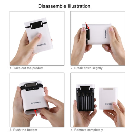 HAWEEL DIY 4 x 18650 Battery (Not Included) 10000mAh Power Bank Shell Box with 2 x USB Output & Display for iPhone, Galaxy, Sony, HTC, Google, Huawei, Xiaomi, Lenovo and other Smartphones, DIY 4 x 18650 10000mAh  Battery (US)                           ...