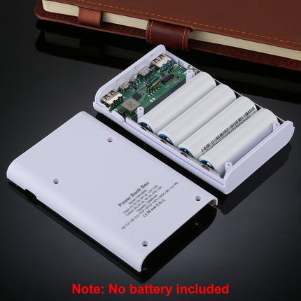 HAWEEL DIY 4x 18650 Batería (No Incluida) 12000mAh Cargador QC de Doble Vía Caja de Carcasa de Banco de Energía con 2x Salida USB y Pantalla, Soporte QC 2.0 / QC 3.0 / FCP / SFCP / AFC / MTK / BC 1.2 / PD, DIY 4x 18650 Baterías 12000mAh