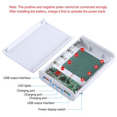HAWEEL DIY 4 x 21700 Battery 22.5W Fast Charge 15W Wireless Charging Power Bank Box Case with Display, Not Include Battery