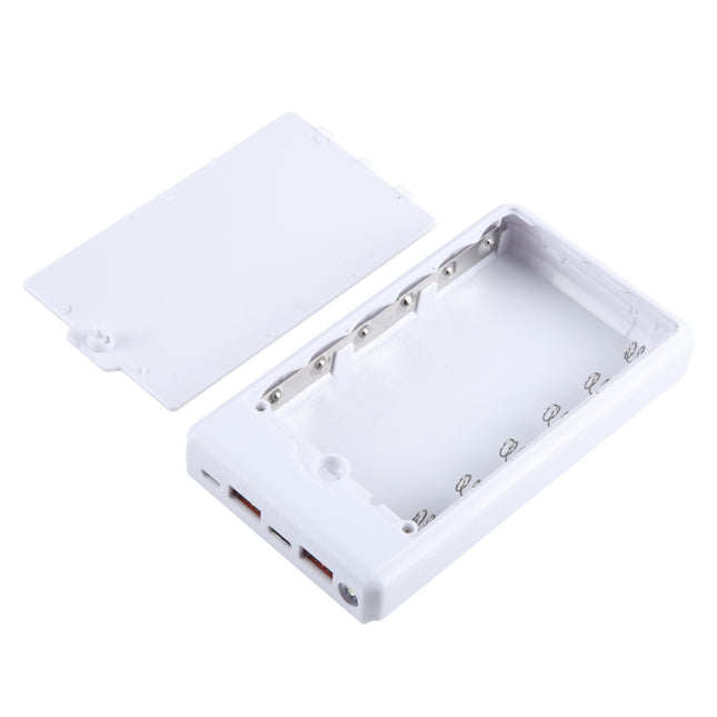 HAWEEL DIY 6 x 18650 Battery 24W Fast Charge Power Bank Box Case with Display, Not Include Battery, 6 x 18650 Battery