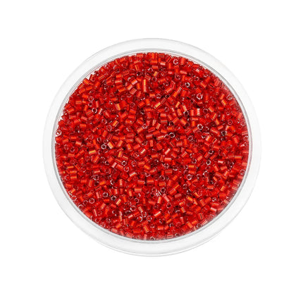 1000/1800Pcs 2mm Hexagon Czech Glass Cylindrical Loose Small Seed Needle Beads for DIY Bracelet Necklace Jewelry Making Supplies