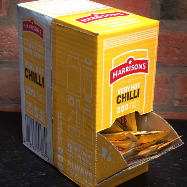 Very Hot Chilli Sauce Sachets – Case of 200