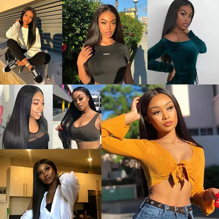 Factory Seller  12A Grade Straight Pre-Plucked Transparent Brazilian Human Hair  Wig 200 Density 6x4  Wigs for Woman