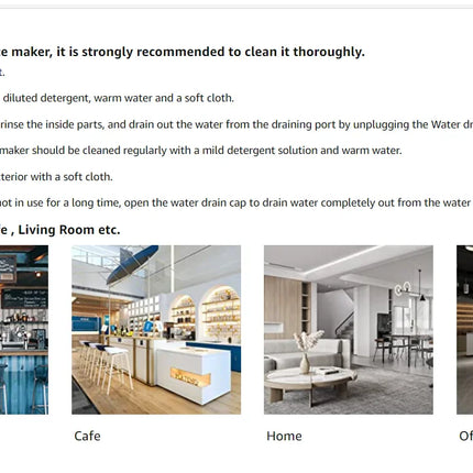 Hicon Countertop Ice Maker Machine 1 Gallon Auto Self-Cleaning Square Ice 44Lbs/24H 24 Pcs Ice Cubes in 15 Mins with Ice Scoop