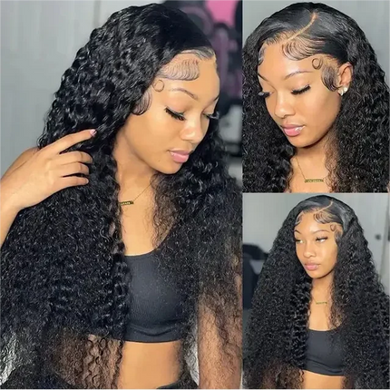 New Design 180% Cuticle Aligned 13X4 HD Transparent Lace Front Kinky Curly Wig Brazilian Human Hair Wig for Black Women