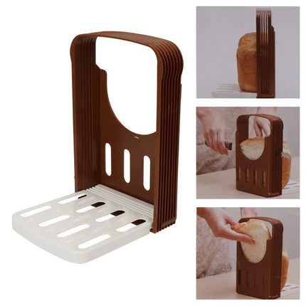 Toast Bread Slicer Stand Foldable Loaf Cutter Rack Baking Tool Cutting Guide Plastic Slicing Tool