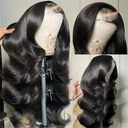 Body Wave Raw Brazilian Hair Wig 13x6 HD Lace Front Human Hair Wig 180% Density Transparent Lace Front Wig for Black Women