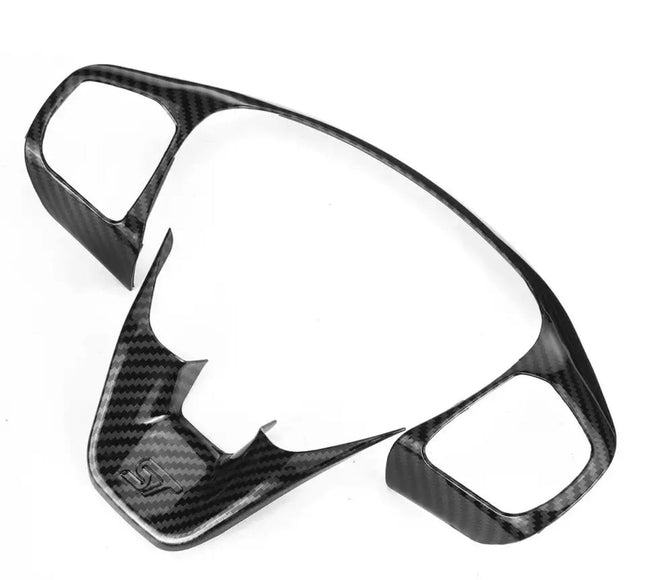 MK8 / MK8.5 Fiesta ST Look Steering Wheel Trim | Carbon Fibre Look | ST Logo
