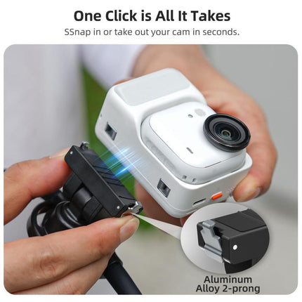 Sunnylife Magnetic POV Neck Mount Hand Free Video Vlog Neck Adjustable Selfie Holder with Body Strap For Insta360 GO Ultra, For Insta360 GO Ultra
