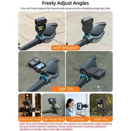 Sunnylife Magnetic Quick-Release Flexible Mount Series 360 Strap Wrap Band Mount Bike Tube Clip Holder For Insta360 X4 Air / X5 / Ace / Ace Pro 2 / 1, For Insta360 X4 Air / X5 / Ace / Ace Pro 2 / 1