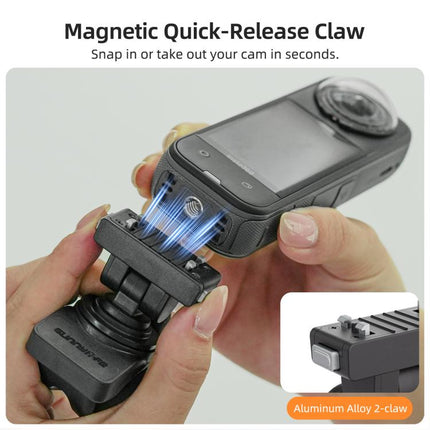 Sunnylife Magnetic Quick-Release Flexible Mount Series 360 Strap Wrap Band Mount Bike Tube Clip Holder For Insta360 X4 Air / X5 / Ace / Ace Pro 2 / 1, For Insta360 X4 Air / X5 / Ace / Ace Pro 2 / 1