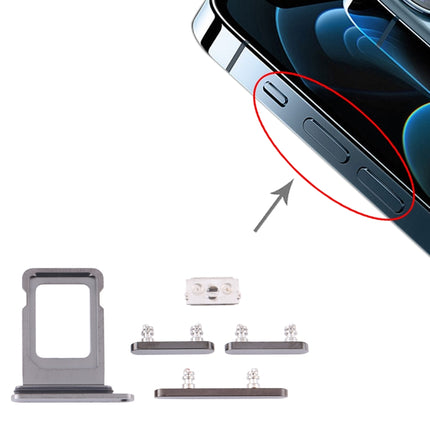 SIM Card Tray + Side Keys for iPhone 12 Pro, For iPhone 12 Pro (Single card)