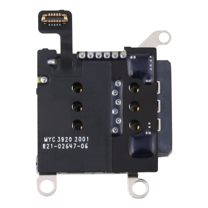 Single SIM Card Holder Socket with Flex Cable for iPhone 12 / 12 Pro, For iPhone 12 / 12 Pro(Single)