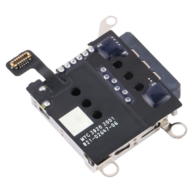 Single SIM Card Holder Socket with Flex Cable for iPhone 12 / 12 Pro, For iPhone 12 / 12 Pro(Single)