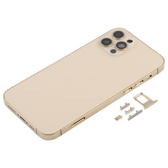Back Housing Cover with SIM Card Tray & Side  Keys & Camera Lens for iPhone 12 Pro(Blue), For iPhone 12 Pro(with SIM Card Tray & Side Keys)