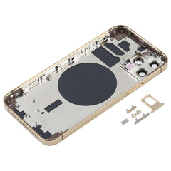 Back Housing Cover with SIM Card Tray & Side  Keys & Camera Lens for iPhone 12 Pro(Blue), For iPhone 12 Pro(with SIM Card Tray & Side Keys)