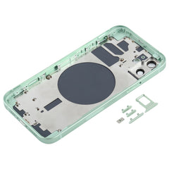 Back Housing Cover with SIM Card Tray & Side  Keys & Camera Lens for iPhone 12(White), For iPhone 12(with Card Tray), For iPhone 12(with SIM Card Tray), Back Housing Cover for 12