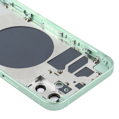 Back Housing Cover with SIM Card Tray & Side  Keys & Camera Lens for iPhone 12(White), For iPhone 12(with Card Tray), For iPhone 12(with SIM Card Tray), Back Housing Cover for 12